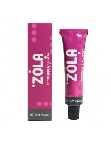 ZOLA 07 TINT MIX - antakių dažai - Bazė su kolagenu, 15 ml.