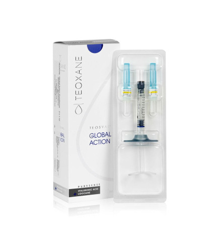 Teosyal® Global Action PureSense hialiurono užpildas su lidokainu 2x1ml