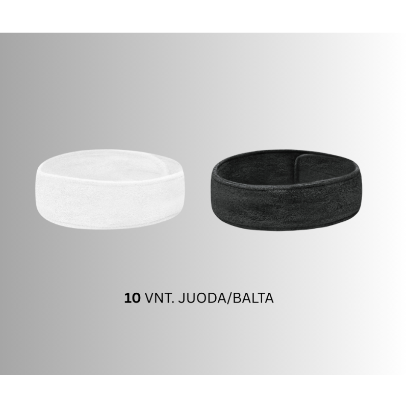 Frotinė galvos juosta juoda/balta
