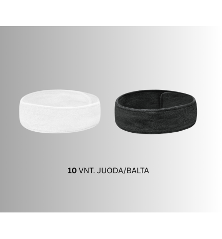 Frotinė galvos juosta juoda/balta
