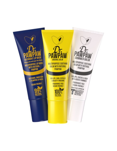 Dr. PawPaw Balzamo kūnui ir lūpoms dovanų rinkinys Mini Shine 10 ml x 3